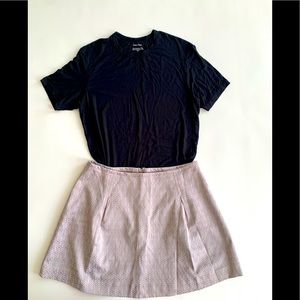 skirt and t-shirt set, size M, satin skirt
